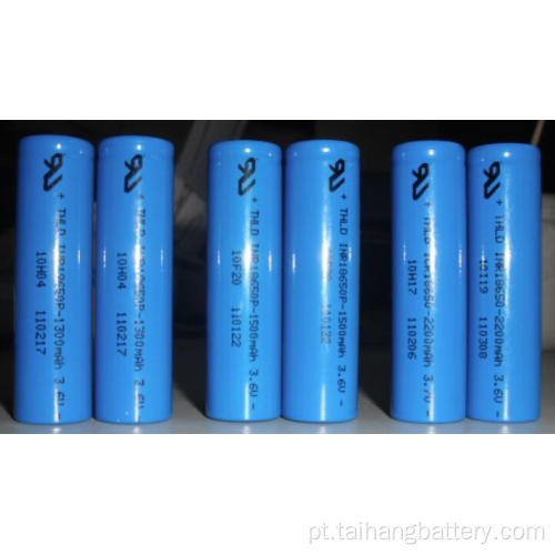LiFePO4 material18650 1300 mah bateria de lítio